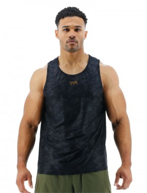 Black Camo Tyr Airtec™ Men's Tanks | US-EWUP40751