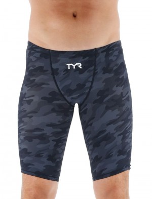 Black Camo Tyr Thresher® Camo Jammer U12 Compliant Men's Swimsuit | US-QBDV93072