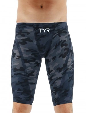 Black Camo Tyr Venzo™ High-waist Jammer Camo Men's Swimsuit | US-EIXW56013