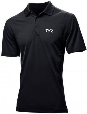 Black Tyr Alliance Tech Men's Polo Shirt | US-ZSPD34520