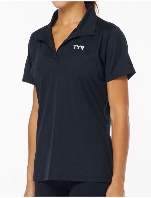 Black Tyr Alliance Tech Women's Polo Shirt | US-TDWA95824