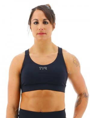 Black Tyr Base Kinetic™ Crossback Women's Sports Bra | US-JFZD03629