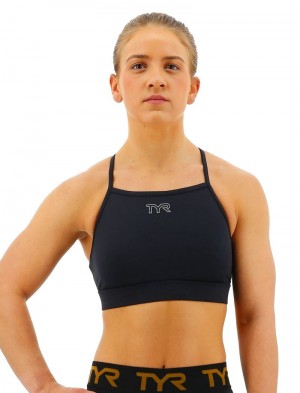 Black Tyr Base Kinetic™ High Neck Women's Sports Bra | US-TMRP58102