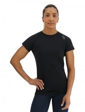 Black Tyr Climadry™ Raglan Women's T-Shirt | US-MFOZ10536