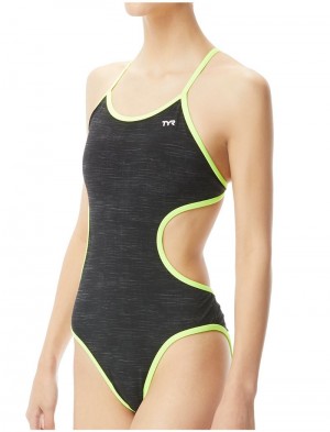 Black Tyr Durafast One® Monofit Sandblasted Women's Swimsuit | US-WSJX83195