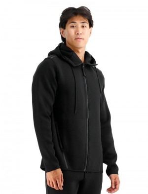 Black Tyr Elite Team Full Zip Men's Hoodie | US-XFDB75386