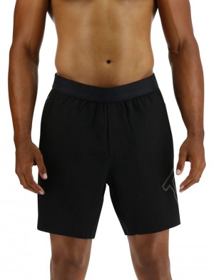 Black Tyr Hydrosphere™ Lined 7 Unbroken Big Logo Men's Shorts | US-GZTJ56034