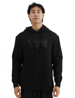 Black Tyr Ultrasoft Big Logo Tech Men's Hoodie | US-LOGM65943