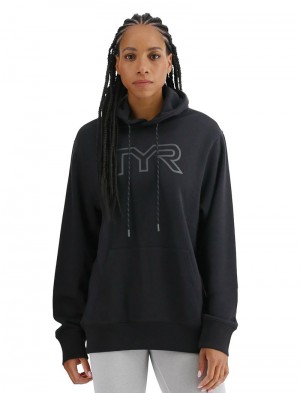 Black Tyr Ultrasoft Big Logo Tech Women's Hoodie | US-SHPR78130