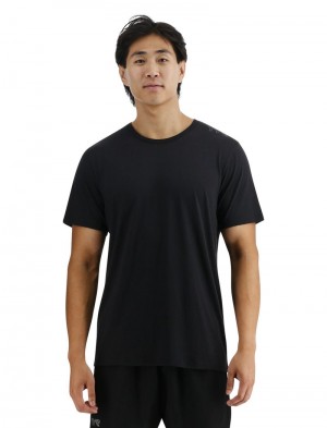 Black Tyr Ultrasoft Lightweight Tech Men's T-Shirt | US-HVSF17824