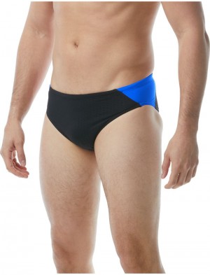 Black / Blue Tyr Durafast Elite® Blade Splice Hexa Men's Swimsuit | US-ZXBY20631