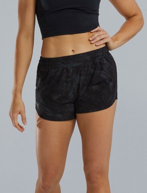 Black / Blue Tyr Hydrosphere™ Pace Women's Running Shorts | US-YOFZ43057