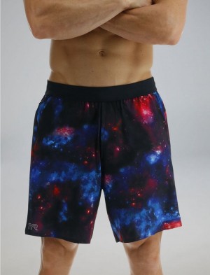 Black / Blue / Red Tyr Hydrosphere™ Lined 7 Unbroken Men's Shorts | US-NPGW28456