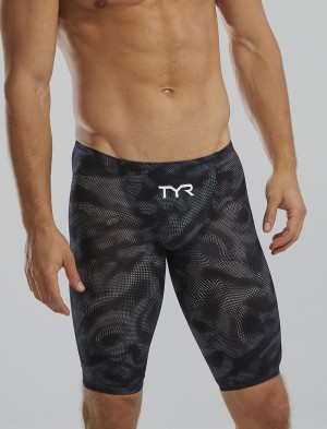 Black / Grey Tyr Avictor™ 2.0. Low Waist Jammer Exolon Men's Swimsuit | US-LDTR59237