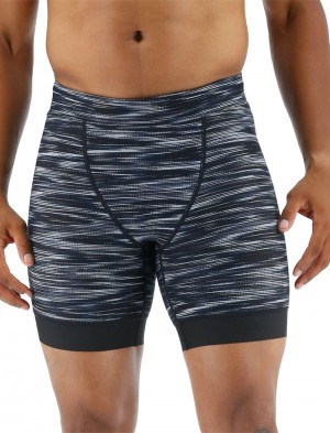 Black / Grey Tyr Durafast Elite® Workout Jammer Fizzy Men's Swimsuit | US-KHSB85607