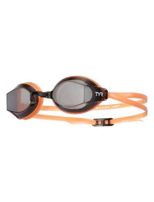 Black / Orange Tyr Adult Black Ops 140 Ev Racing Men's Goggles | US-ODNF51938