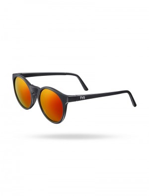 Black / Orange Tyr Sierra Hts Polarized Men's Sunglasses | US-SOIY25163