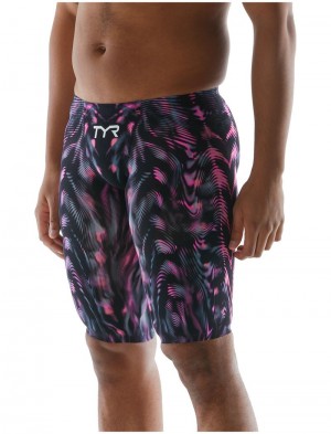 Black / Pink Tyr Venzo™ Genesis Jammer Men's Swimsuit | US-NMBR89472