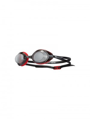 Black / Red Tyr Adult Vecta Racing Men's Goggles | US-XIMY50316