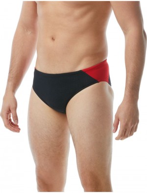 Black / Red Tyr Durafast Elite® Blade Splice Hexa Men's Swimsuit | US-LHBX70386