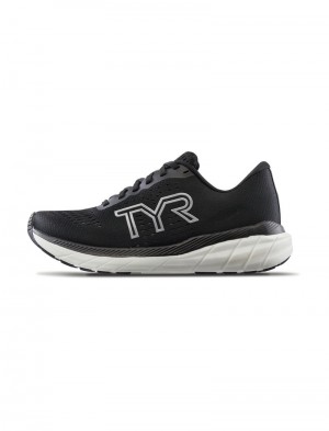 Black / Silver Tyr Rd-1x Runner Men's Running Shoes | US-YUJG75168