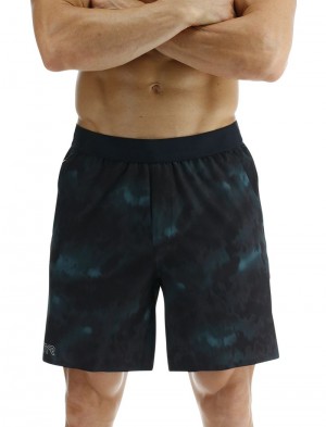 Black / Turquoise Tyr Hydrosphere™ Unlined 7 Unbroken Men's Shorts | US-TCOR69734