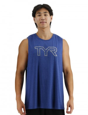 Blue Tyr Climadry™ Big Logo Tech Men's Tanks | US-RBML76294