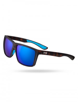 Blue / Brown Tyr Ventura Hts Polarized Men's Sunglasses | US-PHRO54710