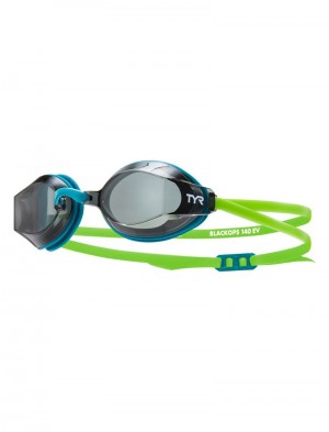 Blue / Green Tyr Adult Black Ops 140 Ev Racing Women's Goggles | US-QOMA10469