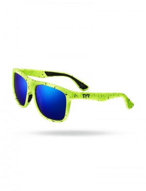 Blue / Green Tyr Apollo Hts Polarized - Limited Edition Men's Sunglasses | US-BKOW76128