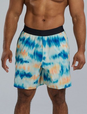 Blue / Green Tyr Hydrosphere™ Unlined 7 Unbroken Men's Shorts | US-OPUQ24063