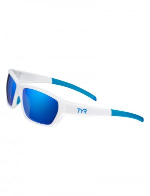 Blue / White Tyr Cortez Hts Polarized Women's Sunglasses | US-PNBY46058