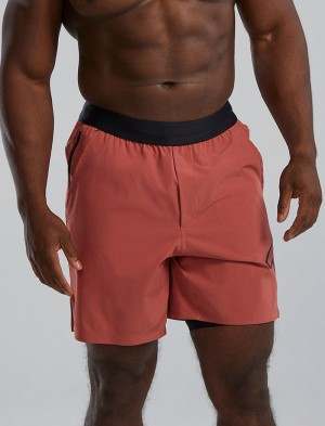 Coral Tyr Hydrosphere™ Lined 7 Unbroken Big Logo Men's Shorts | US-AJEU26951