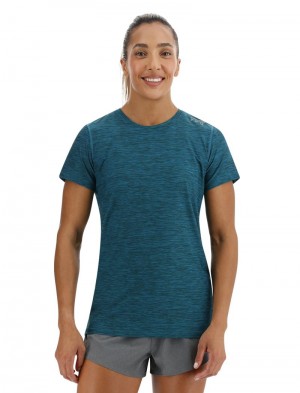 Dark Green Tyr Airtec™ Short Sleeve Women's T-Shirt | US-SGJE31492