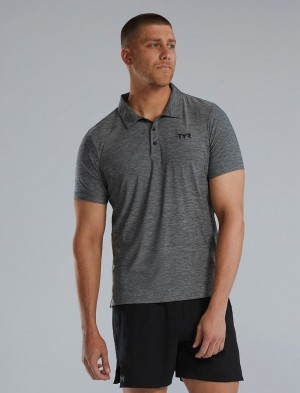 Dark Grey Tyr Climadry™ Short Sleeve Men's Polo Shirt | US-FRMJ68437