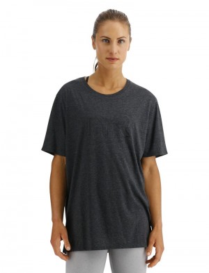 Dark Grey Tyr Ultrasoft Big Logo Tri-blend Tech Women's T-Shirt | US-TCIK05829