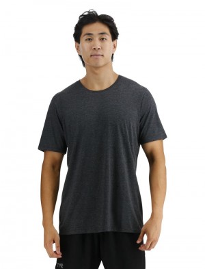 Dark Grey Tyr Ultrasoft Lightweight Tech Men's T-Shirt | US-IMOT29651