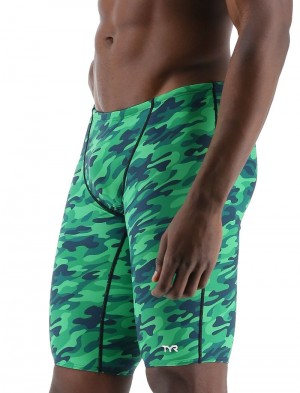 Green Tyr Durafast Elite® Jammer Camo Men's Swimsuit | US-BPHG75804