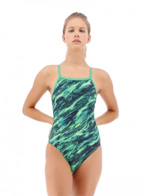 Green Tyr Durafast Lite® Diamondfit Cadence Women's Swimsuit | US-XRQG05489