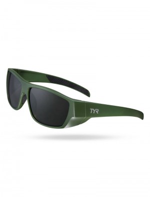 Green / Black Tyr Knox Hts Polarized Men's Sunglasses | US-ERBJ68234