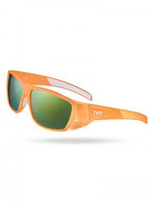 Green / Orange Tyr Knox Hts Polarized Men's Sunglasses | US-IOTD79025