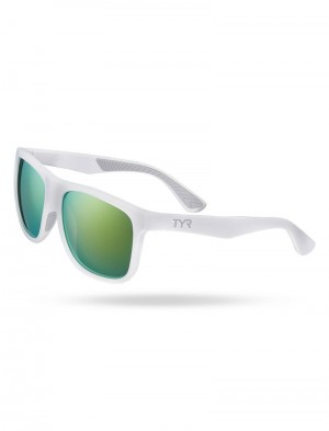 Green / White Tyr Apollo Hts Polarized Women's Sunglasses | US-AVEN47029