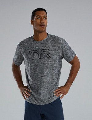 Grey Tyr Airtec™ Big Logo Men's T-Shirt | US-UWMF16850