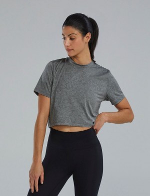 Grey Tyr Climadry™ Cropped Tech Women's T-Shirt | US-SHAW07281