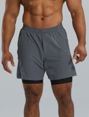 Grey Tyr Hydrosphere™ Lined 6 Momentum Men's Shorts | US-BNJY12593