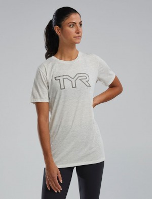 Grey Tyr Ultrasoft Lightweight Tri Blend Tech Women's T-Shirt | US-PXMC06857