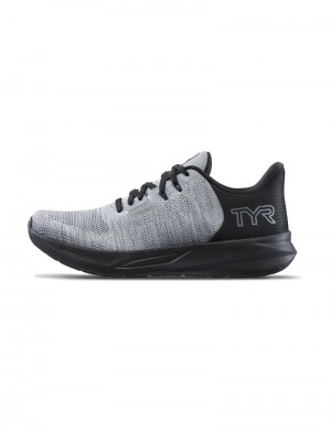 Grey / Black Tyr Techknit Rnr-1 Trainer Men's Crossfit Shoes | US-FDCZ80163