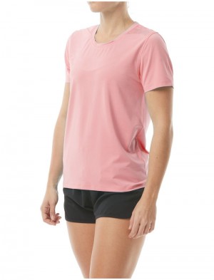 Light Coral Tyr Sundefense Short Sleeve Women's Shirts | US-TWEN56083