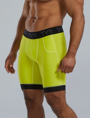 Light Green Tyr Compression Men's Shorts | US-PZYC67081