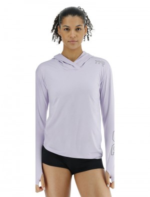 Light Purple Tyr Sundefense Women's Hoodie | US-PTSA23864